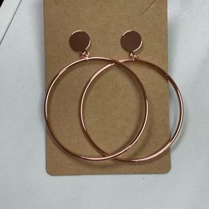 Rose gold 2 in. Large Big Hoop Minimalist Earrings